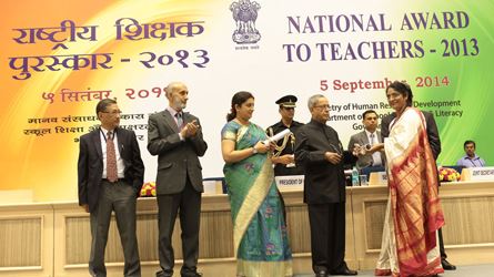 National Award to Teachers from President of India 2013