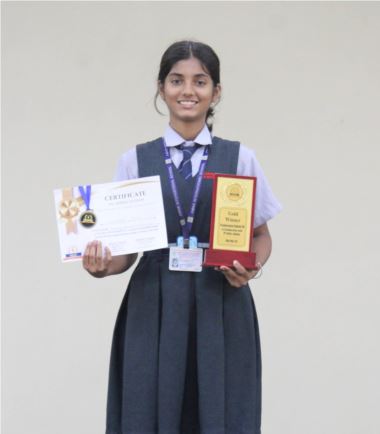 AMNSIS Student Tanishka Desai Emerges Best Speaker in Prestigious Nationwide Contest