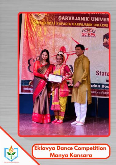 AMNSIS Student Manya Kansara Shines at State-Level Classical Dance Competition