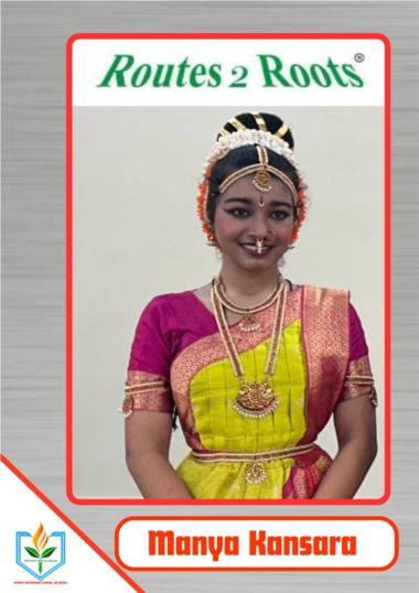 AMNSIS Student Manya Kansara Wins National Recognition at Routes 2 Roots