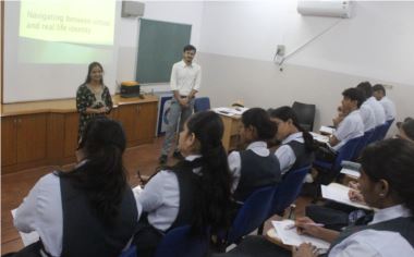 Insightful Workshop on Navigating the Real and Virtual for Grades 10 and 12 at AMNS International School