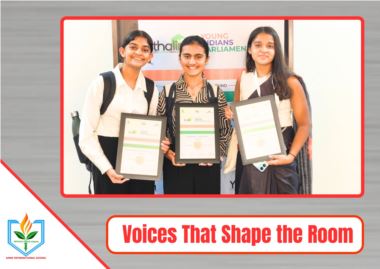 Voices That Shape the Room: AMNS Surat Secures Three Prestigious Awards at Youth Parliament